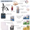 image:imageJ MARK 48pc Deluxe Painting Kits for Adults  Includes Adjustable Wood Easel Thick Canvases Acrylic Paints Brushes SetWooden and Plastic Palettes 2 Painting Knives 3 Sponges Color Mixing WheelMulticolor