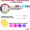 image:imageJ MARK 48pc Deluxe Painting Kits for Adults  Includes Adjustable Wood Easel Thick Canvases Acrylic Paints Brushes SetWooden and Plastic Palettes 2 Painting Knives 3 Sponges Color Mixing Wheel48 Pcs
