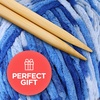 image:imageJ MARK Chunky Blanket Yarn for Knitting 437 yd 28 oz 800 g amp 42 x 42 inch BlanketBlanket Crochet Kit Blanket Yarn  Manual and Accessories IncludedBlue