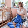 image:imageJ MARK Chunky Blanket Yarn for Knitting 437 yd 28 oz 800 g amp 42 x 42 inch BlanketBlanket Crochet Kit Blanket Yarn  Manual and Accessories IncludedBlue