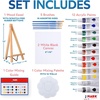 image:imageJ MARK Paint and Canvas Set  Mini Canvas Acrylic Painting Kit with Wooden Easel Canvases Acrylic Paint Brushes amp Palette Canvas Paint Set Painting Kit for Adults amp Kids22 Pcs