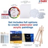 image:imageJ MARK Painting Kit for Adults Paint and Canvas Set  Acrylic and Watercolor Paint Set Art Sets