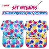 image:imageJ MARK Waterproof Art Smock Painting Apron 2 Pack Long Sleeve for Arts amp CraftsPink