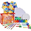 image:imageJ MARK 38Piece Toddler Paint Set Includes Washable Tempera Paint Art Smock Painting Paper Brushes ToolsToddler Painting Set 1