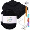 image:imageJ MARK Chunky Blanket Yarn for Knitting 437 yd 28 oz 800 g amp 42 x 42 inch BlanketBlanket Crochet Kit Blanket Yarn  Manual and Accessories Includediron