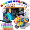 image:imageJ MARK Premium Rock Painting Kit  Acrylic Paint Pens for Rock Painting Glow in the Dark and More