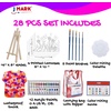 image:imageJ MARK Kids Acrylic Painting Kit  Unicorn Castle Theme 28Piece Set with Easel Canvases Brushes amp More Ages 412Unicorn Castle